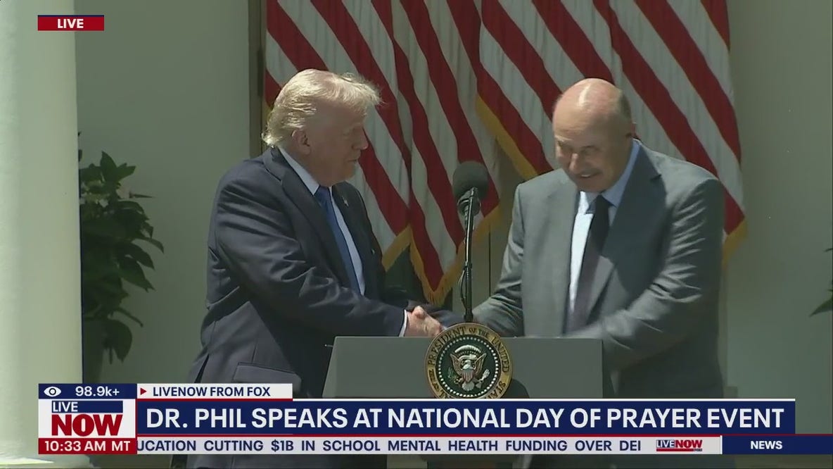 President Trump & Dr. Phil at National Day of Prayer